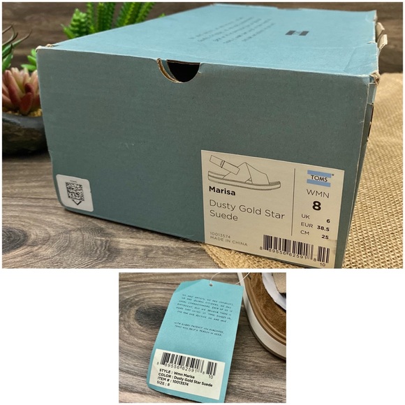 NIB Toms Marisa Cross Strap Slingback Flat Sandal - Picture 13 of 13